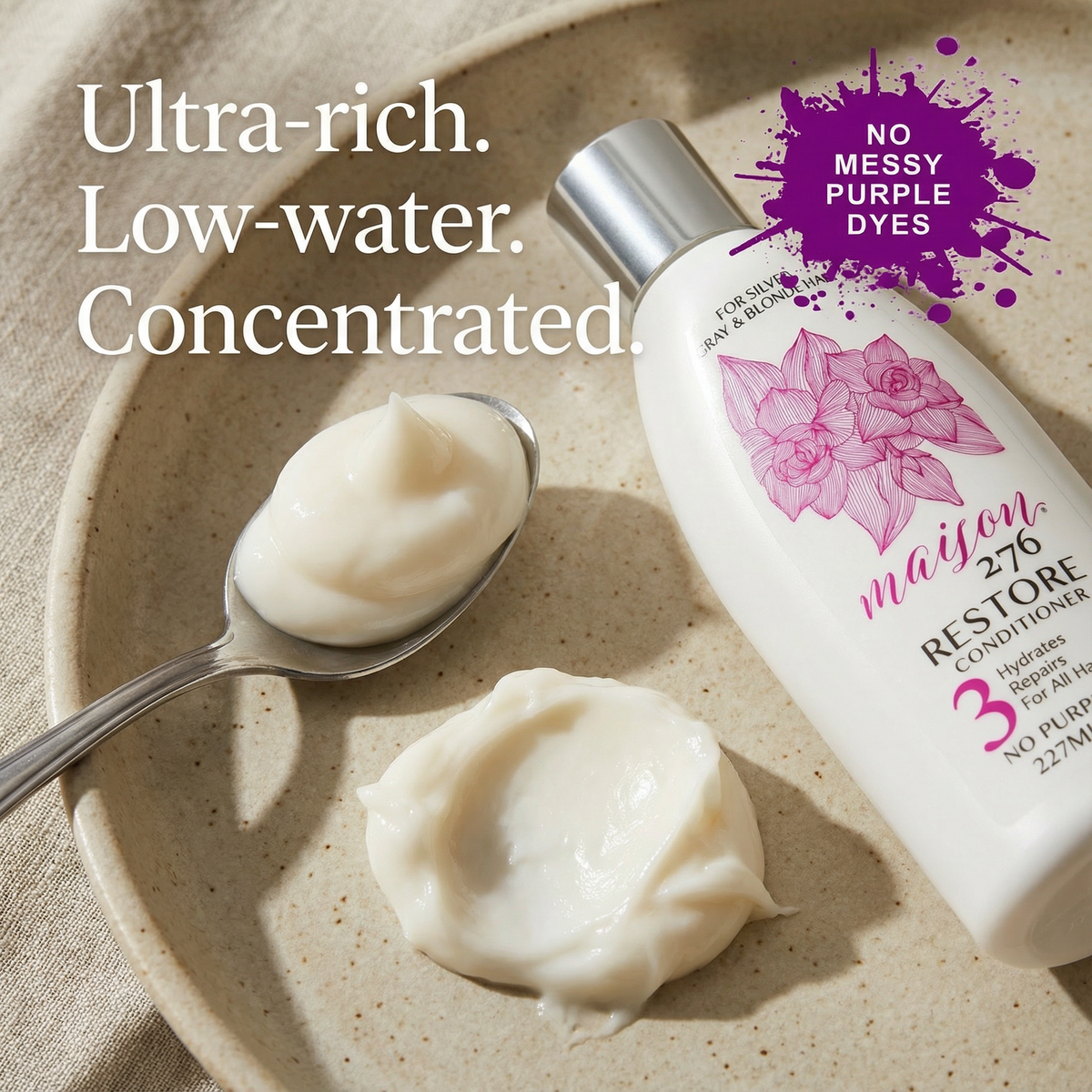 【あ】おまとめMAISON インテンシブクリーム 25g＋ローション RESTORE Conditioner for Gray Hair | Sulfate-Free | Maison 276