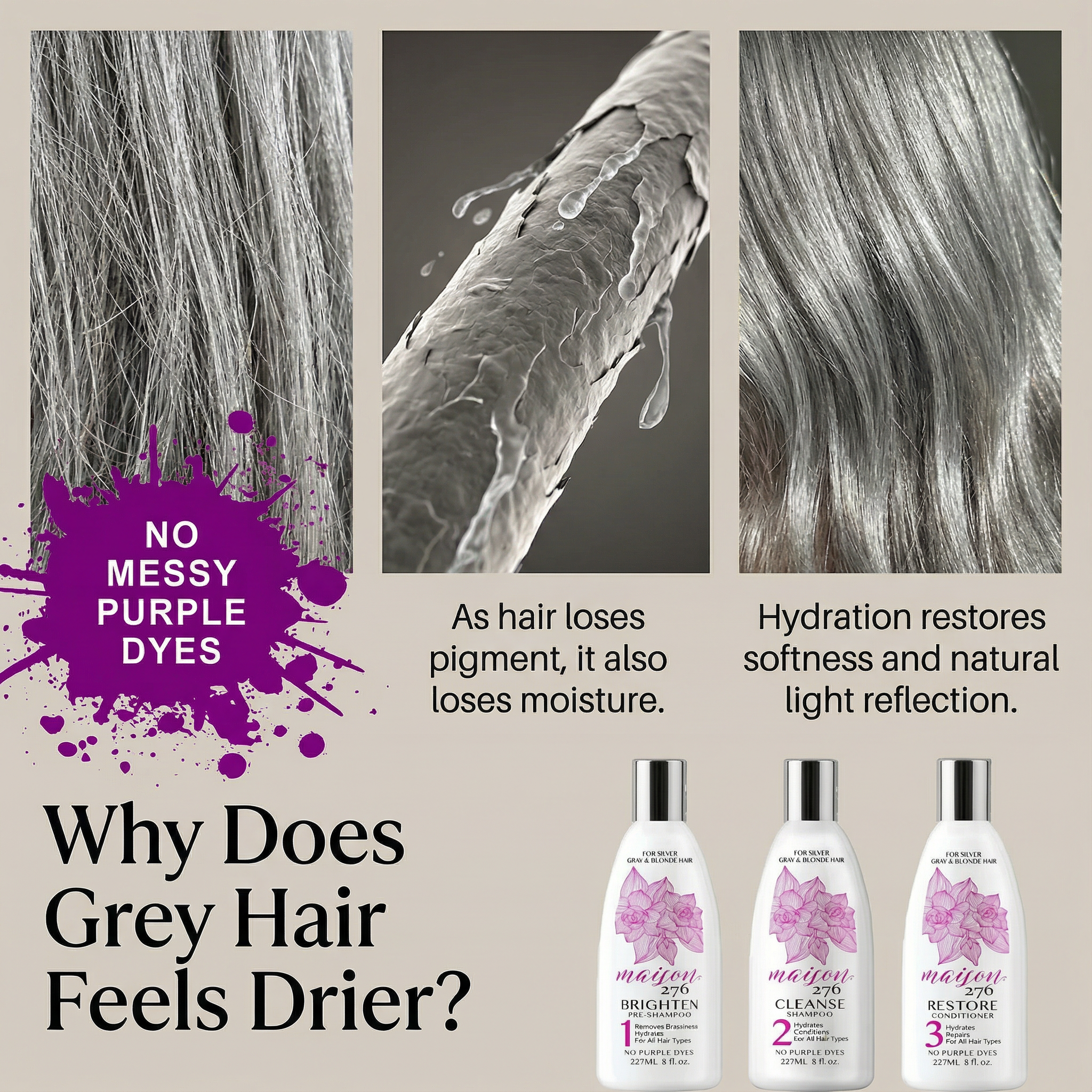 HYDRATE Shampoo | Shampoo For Gray Hair | Maison 276