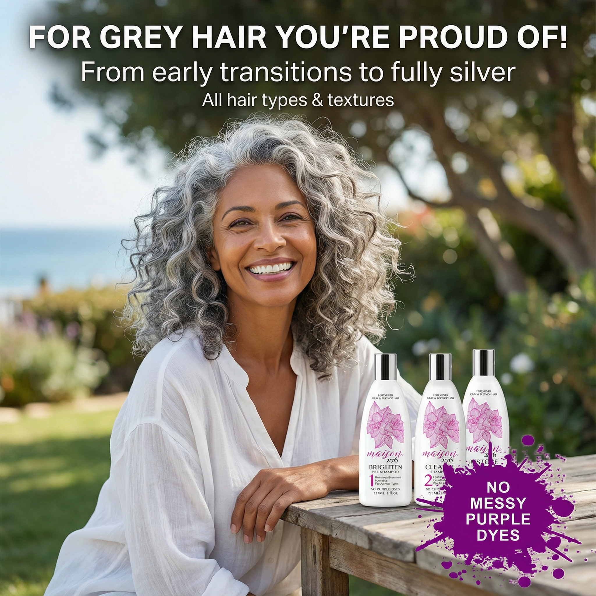 3-Step System | Brighten & Soften Gray Hair | Maison 276