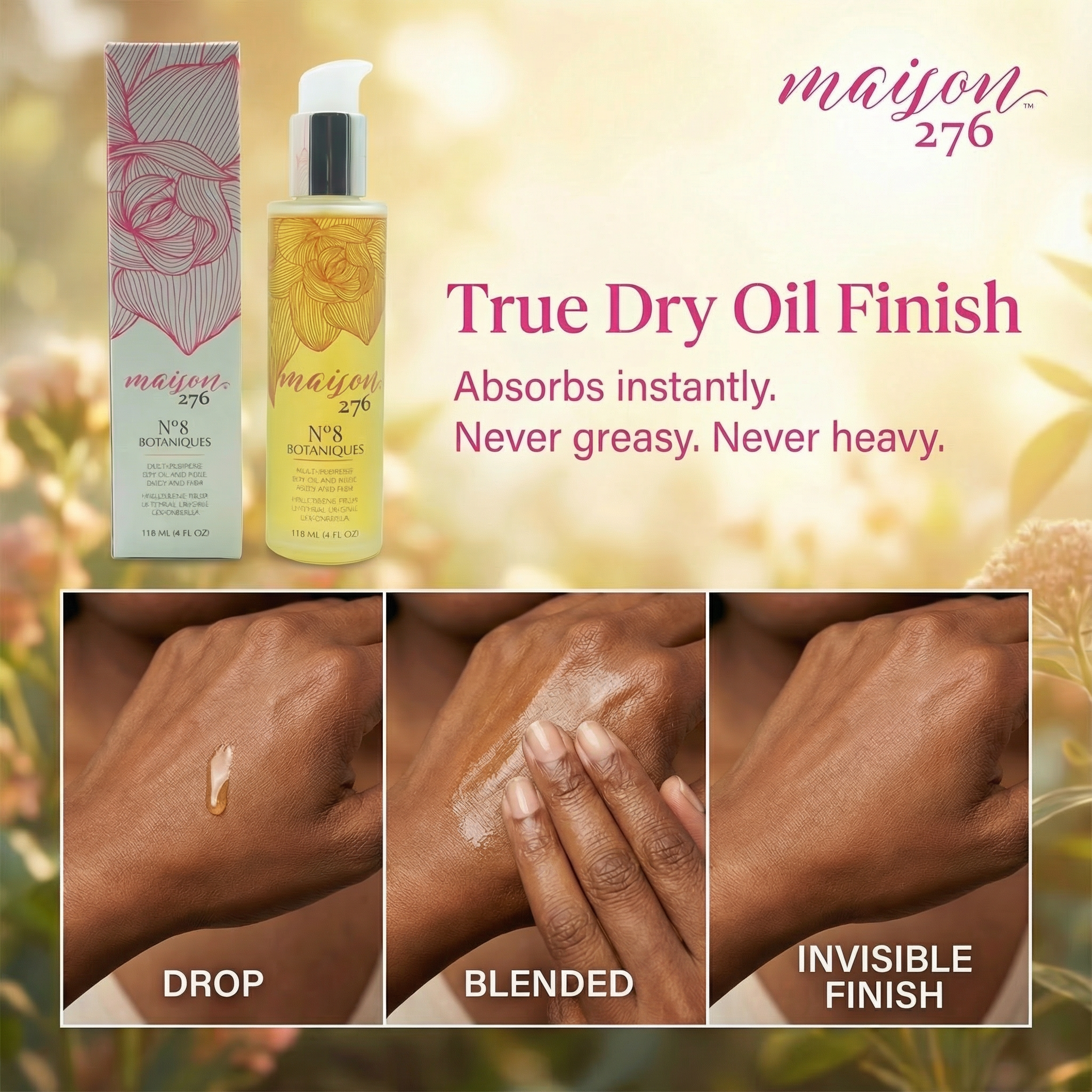 No.8 Botaniques Dry Oil | Lightweight Formula | Maison 276