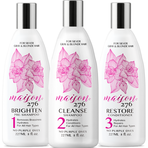 3-Step System | Brighten & Soften Gray Hair | Maison 276
