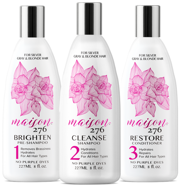 3-Step System | Brighten & Soften Gray Hair | Maison 276