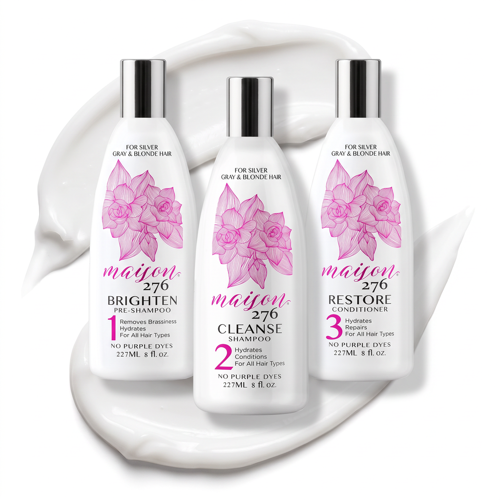 3-Step System | Brighten & Soften Gray Hair | Maison 276